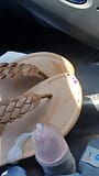 was in my friend car and seen her sandals in her car snapshot 10