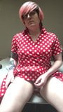 Polka Dot Dress Big Black Dildo snapshot 2