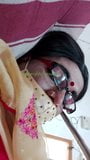 Indische travestiet Lara D'souza sexy video in Saree deel 2 snapshot 10