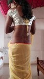 Indian sexy crossdresser Lara D'Souza saree video snapshot 3