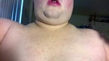 Fat Fag-Pig shaking his Boar-Tits snapshot 2