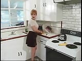 Younger guy gets blown by 70 year old redhead in kitchen snapshot 1