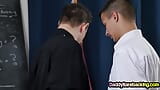 College twink rimmed n barebacked by professor in classroom snapshot 3