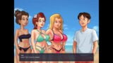 Summertime saga: competencia de tetas universitarias en la playa-ep204 snapshot 6