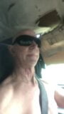 Driving naked with my buttplug in snapshot 4