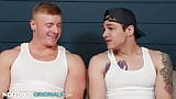 Hunk Roommates Compete For Jock By Fucking Him Together snapshot 4