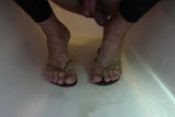 Piss over my soles feet & flip flops with painted toes nails snapshot 10