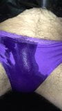 Purple panty pissing on the beach in a storm snapshot 5