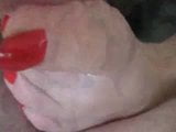 Amazing red nail foot job-2 snapshot 3
