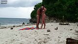 Amazing sex on a nude beach - Amateur Russian couple snapshot 12