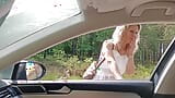 Old Sexy Hitchhiker Whore From Street Fucked in Forest with and Then Without a Condom snapshot 5