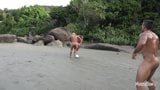 Naked Muscle Football On The Beach snapshot 5