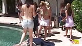 As These Hot Girls Scream and Cum the Pool Cools Them off snapshot 2