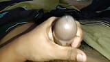 Big Cock Close up Condom Rubbing snapshot 1