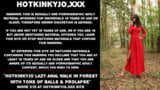 Hotkinkyjo luie anale wandeling in het bos met tonnen ballen snapshot 1