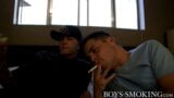 Young Dustin Fitch and Ian Madrox smoke cigars before anal snapshot 1