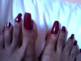 Purple long toenails snapshot 6