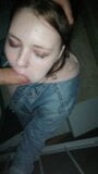 Blowjob on the doorsteps in the entrance of the house snapshot 11