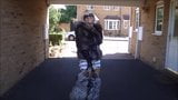 Silver Fox Fur Hoody coat & Fox fur Bag . snapshot 9