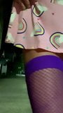 CINDIE LOVE Public sexy  sissy fucks clit like pussy snapshot 3