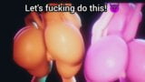 Amy Rose erhob sich und Rouge the Bat (twerking) - Sperma und Pisse als Tribut snapshot 1