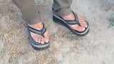 ( vid4 )wearing cumed sandals snapshot 5