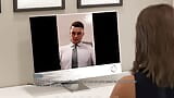 The East Block: Cuckold Convince His Girlfriend to Strip Butt Naked on a Job Meeting - Episode 6 snapshot 10