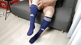 Yellow Puma Socks Masturbation with Pump Plug snapshot 2