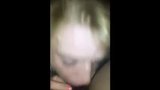 White woman with sexy lips receives a prize in her throat snapshot 3