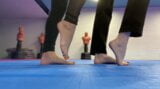 Dos chicas para mostrar los pies en el tatami snapshot 5