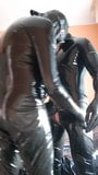 Me and my latex friend cum covered in full rubber snapshot 2