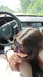 Scarlet Winters enjoying sucking her Friend Dick inside the car snapshot 10