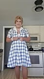 Granny Tranny Vicki cooking up some food and horny for hot young cock! snapshot 8