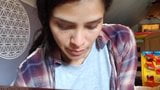 Latina squeezes milk from a tit for Youtube snapshot 3