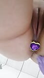 Anal plug, medical gloves and other purple goodies...:) snapshot 16