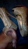 my sister's golden heels shoejob cum snapshot 2