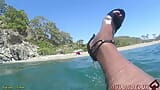 highheel and pantyhose on the beach snapshot 7