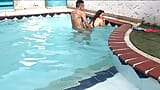 SEX IN THE POOL WITH A BIG ASS BRUNETTE WITH A NARROW PUSSY snapshot 16