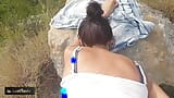 Fuck me, stop running stepbrother! Young couple secretly fuck in the woods! Massive cumshot on the ass! Amateur 4K LustTaste snapshot 13