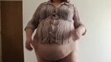 Obese Girl tries on tight clothes snapshot 16