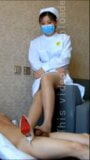 Asian Nurse Footjob Check Up snapshot 2