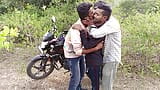 Indian Threesome Gay Movies In Hindi - A young boy comes to the forest with a bike and calls his friends and gives them - Hindi snapshot 6