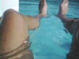 pantyhose in swimming pool snapshot 3
