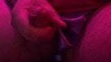 Panty Cum in a Purple Satin Thong snapshot 16