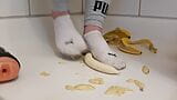 Messy White Puma Socks Banana Crushing (Part 1 of 2) snapshot 5