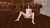 Animated cartoon 3d porn video of a cute hentai girl giving sexy poses and masturbating using cucumber snapshot 1