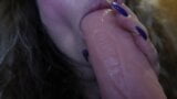 CLOSE-UP CIGAR SMOKE BY A SEXY BLONDE WOMAN snapshot 2