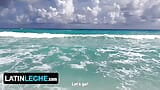 Antuan Is Enjoying The Blue Sea Under The Hot Cancun Sun While The Cameraman Films Him - LatinLeche snapshot 4