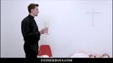 Cute Young Altar Boys Threesome Punish Fuck With Priest snapshot 2