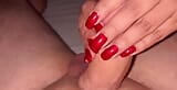 Profundo vermelho unhas punheta com buceta falsa snapshot 3